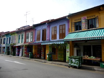 A typical street in Singapore's Little Italy.