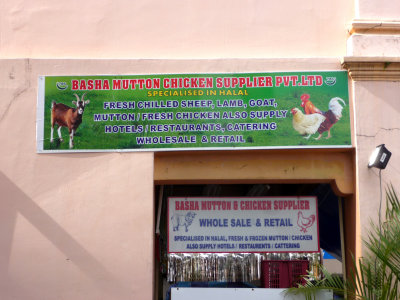 This is where you buy mutton in Little India. Mutton curry, anyone?