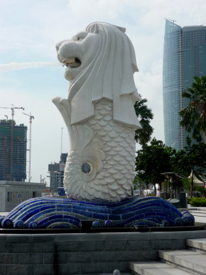 The lion head with a fish body resting on a crest of waves (designed in 1964) became Singapores icon to the world.