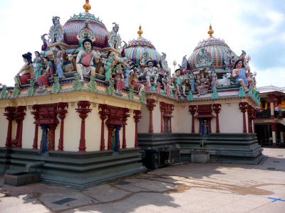 Details of the back of the Hindu temple.