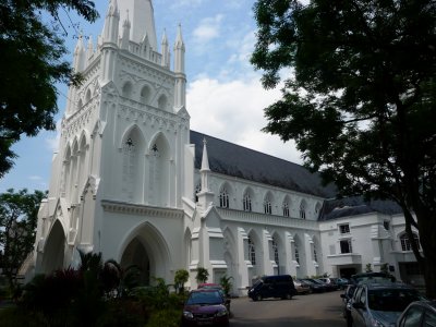 Close-up of the cathedral. The first foundation stone was first laid in 1856, and the first service was held in 1861.