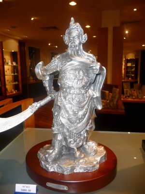 After the harbor cruise, I went to a pewter factory where this guardian statue was for sale (it was too expensive for me)!