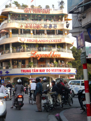 An interesting cafe and coffee house in downtown Hanoi.