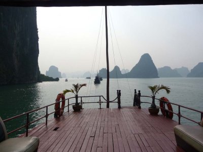 Another beautiful Halong Bay view from the deck.