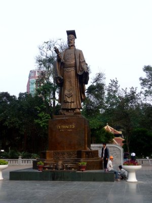 Statue of Ly Thai To (974-1028) was the founder and first emperor of Vietnams Ly Dynasty (1009-1225).