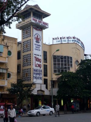 Thang Long Theater where a water puppet show is held.