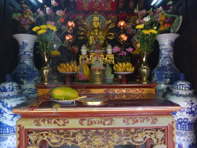 This Buddhist alter is inside the pagoda.