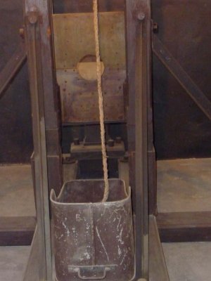 There is also a guillotine, which they call a head cutting machine, where many revolutionary fighters were beheaded.