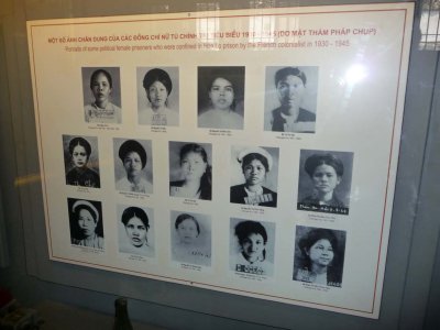 Photographs of women prisoners at the Hanoi Hilton.