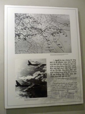 Photos of U.S. B-52 bombers on a bombing run over Vietnam.