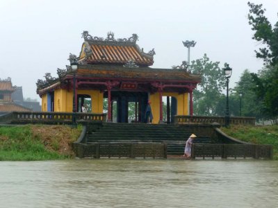 An interesting Vietnamese building on the bank of the Perfume River.