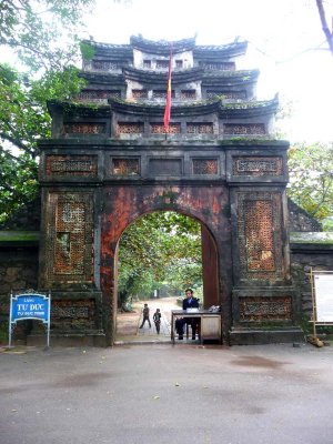Entrance to Tu Duc's tomb (which he helped design).  He became emperor in 1847 and ruled for 35 years until he died at age 55.