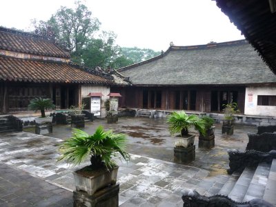 More courtyard and Hoa Khiem Palace views at Tu Duc's tomb.