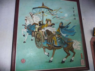 This beautiful and ethereal painting was hanging by the entrance of the Cantonese Assembly Hall.