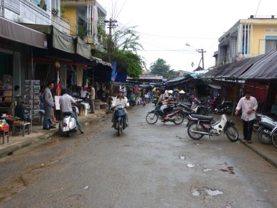 I was approaching the large open air market in Hoi An.