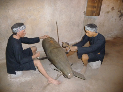 Vietnamese would extract parts and gunpowder from unexploded American bombs to make their own weapons.