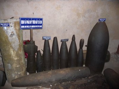 Unexploded American shells were used for making bombs and weapons.
