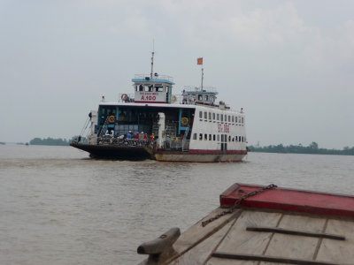 This large ferryboat was in front of us.