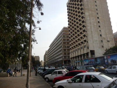 Modern buildings along Independence Square in Dakar's center.