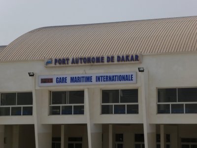 The ferry terminal in Dakar where passengers embark for the 20 minute trip to Gore Island.
