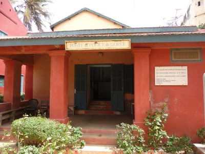 The police station on Gore Island.  It used to be a chapel constructed by Portuguese navigators during the 15th century.