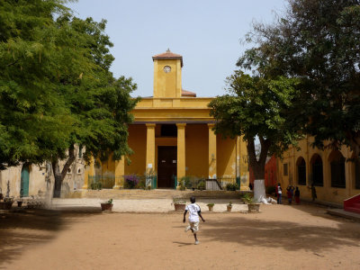 St. Charles Church on Place de l'Eglise (renamed Place du Cardinal Hyacinthe, after the Archbishop of Dakar).