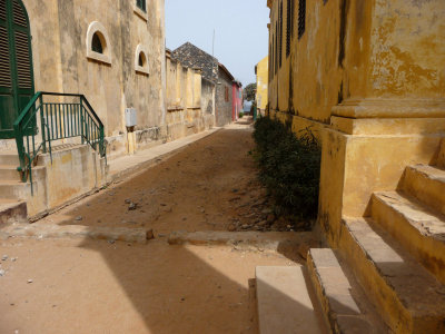 A dirt path on the lower part of the island.