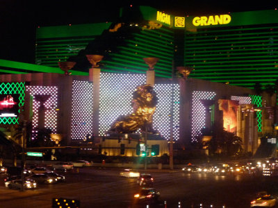 Lion statue adorning the faade of the MGM Grand (as is seen roaring in the beginning of all MGM movies).
