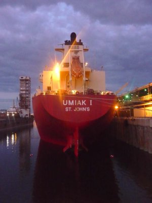 Full view of the bow of the Umiak I.
