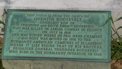 That was so that he would be buried next to his brother Theodore who died during the Normandy invasion of World War II.