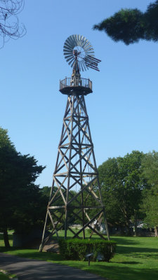 A wooden windmill at Sagamore Hill.