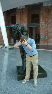 I couldn't resist imitating the anguish of this Rodin sculpture!