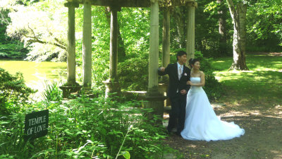 The Temple of Love is located in the woodlands at the far end of East Lake.