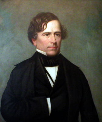 Oil painting of a distinguished-looking Franklin Pierce.