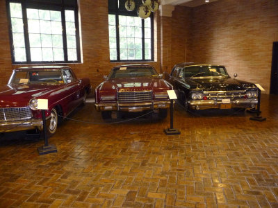 These more recent cars stored in the Coach Barn were used by Nelson and his family.