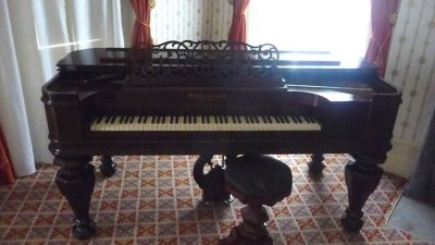Piano in the Formal Parlor. Obviously, music was important in the Van Buren family.