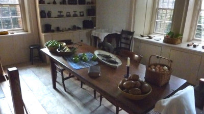The table was set up to look the way it did when Martin Van Buren lived there.