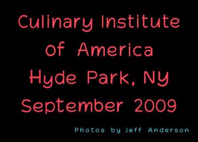 Culinary Institute of America at Hyde Park, NY cover page.