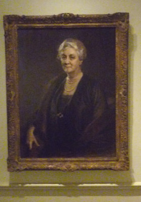 Portrait of FDR's domineering and doting mother, Sara.  His father, James, was much older and was 54 when Franklin was born.