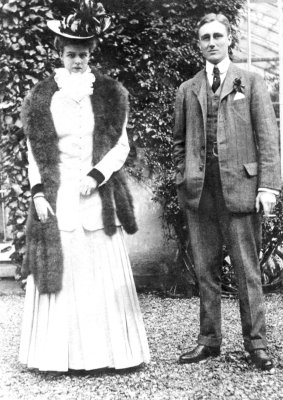 Franklin and Eleanor after they were married.  They were married on St. Patrick's Day, 1905. Teddy Roosevelt gave Eleanor away.