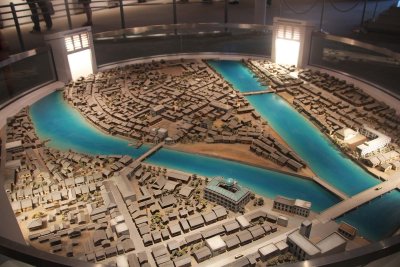 Model of what Hiroshima looked like before it was destroyed.
