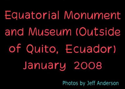 Equatorial Monument and Museum cover page.