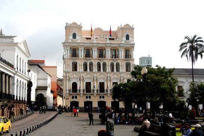 The Plaza Grande Hotel overlooking Plaza de la Independencia in Quito.  It was Quito's first 5-star hotel.
