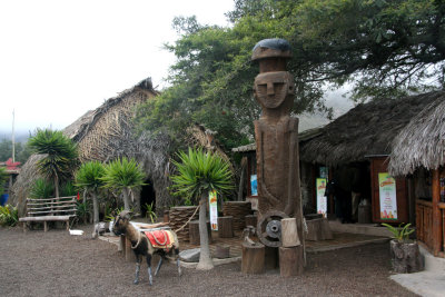 Entrance to the Equatorial Museum with an Indian statue in the background.