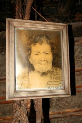 Picture of Rita Caiza who lived in the traditional Ecuadorian house.  It is claimed that she lived to the age of 115.
