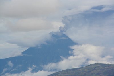 After leaving the rose farm, we passed by this active volcano in Ecuador's Avenue of the Volcanoes.