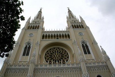 The current neo-Gothic Metropolitan Cathedral was completed in 1948. It has impressive stained glass windows and a marble altar.