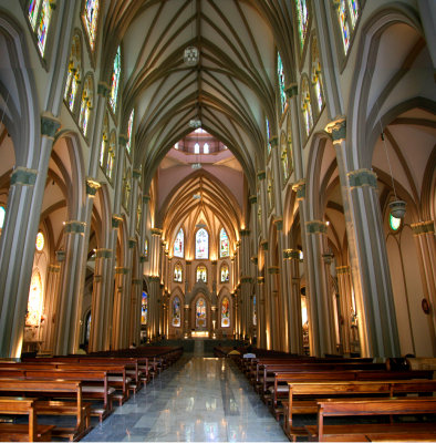 Composite photo of the Gothic interior.