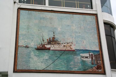 The second mosaic mural on the Union Club building.