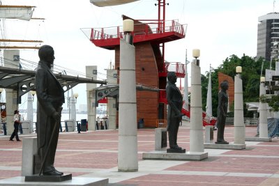 Along boardwalk are statues of Presidents of Ecuador who came from Guayaquil.